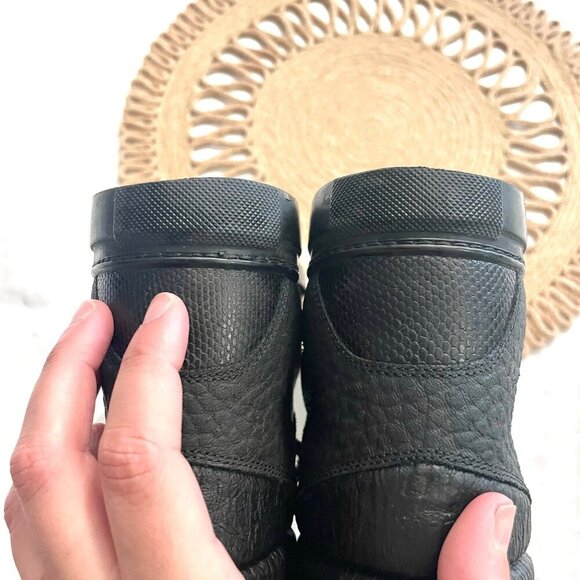 Balenciaga Black Leather Hi Top Textured Sneakers Unisex Size EU 39 - Picture 10 of 10